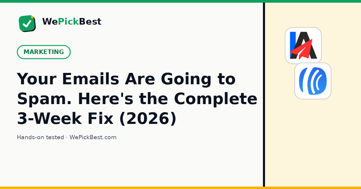 Your Emails Are Going to Spam. Here's the Complete 3-Week Fix (2026)